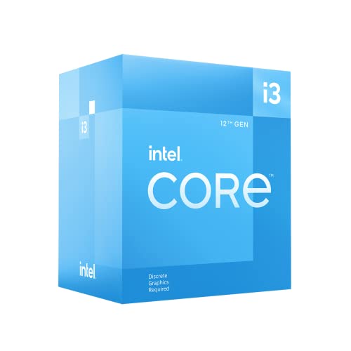 Intel Core i3-12100F 12th Generation Desktop Processor (Base Clock: 3.3GHz, 4 Cores, LGA1700, RAM DDR4 and DDR5 up to 128GB) BX8071512100F