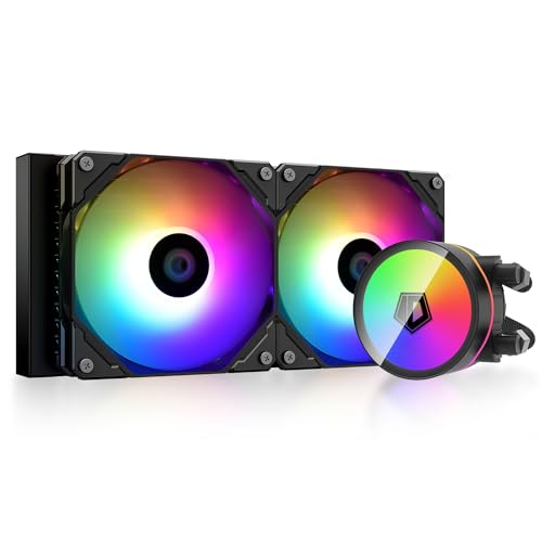 ID-COOLING ZOOMFLOW 240 XT 240mm AIO CPU Liquid Cooler, 240mm Radiator, Dual 120mm ARGB Fans, Compatible with Intel & AMD