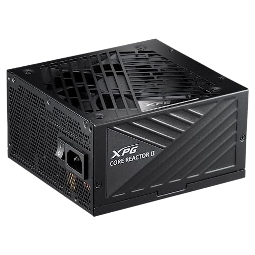 XPG Core Reactor II Modular PSU: ATX3.0-80 Plus Gold - ATX - Fully Modular Power Supply - 10 Year Warranty - 1000 Watt(COREREACTORII1000G-BKCUS)