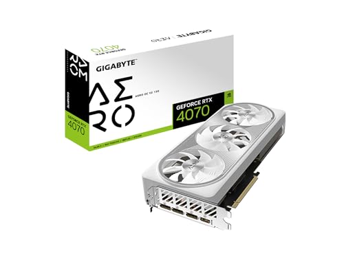 GIGABYTE GeForce RTX 4070 AERO OC V2 12G Graphics Card, 3X WINDFORCE Fans, 12GB 192-bit GDDR6X, GV-N4070AERO OCV2-12GD Video Card