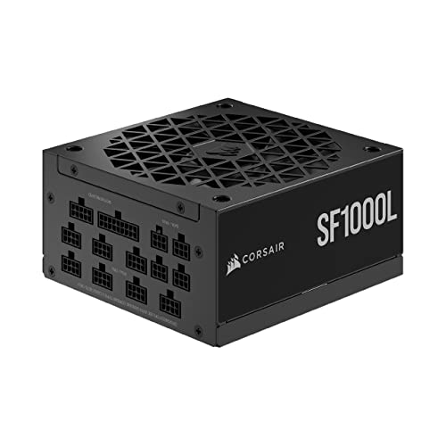 Corsair 1000W Fully Modular SFX Power Supply - ATX 3.0, PCIe 5.0, Quiet 120mm Fan, 80 Plus Gold, Zero RPM Mode, 105°C Capacitors - Black