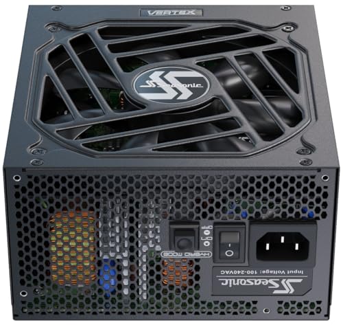 Seasonic Vertex GX-1000-1000W - 80+ Gold - ATX 3.0 & PCIe 5.0 Ready - Full-Modular - ATX Form Factor - Low Noise - 12 Year Warranty - Nvidia RTX 30/40 Super & AMD GPU Compatible